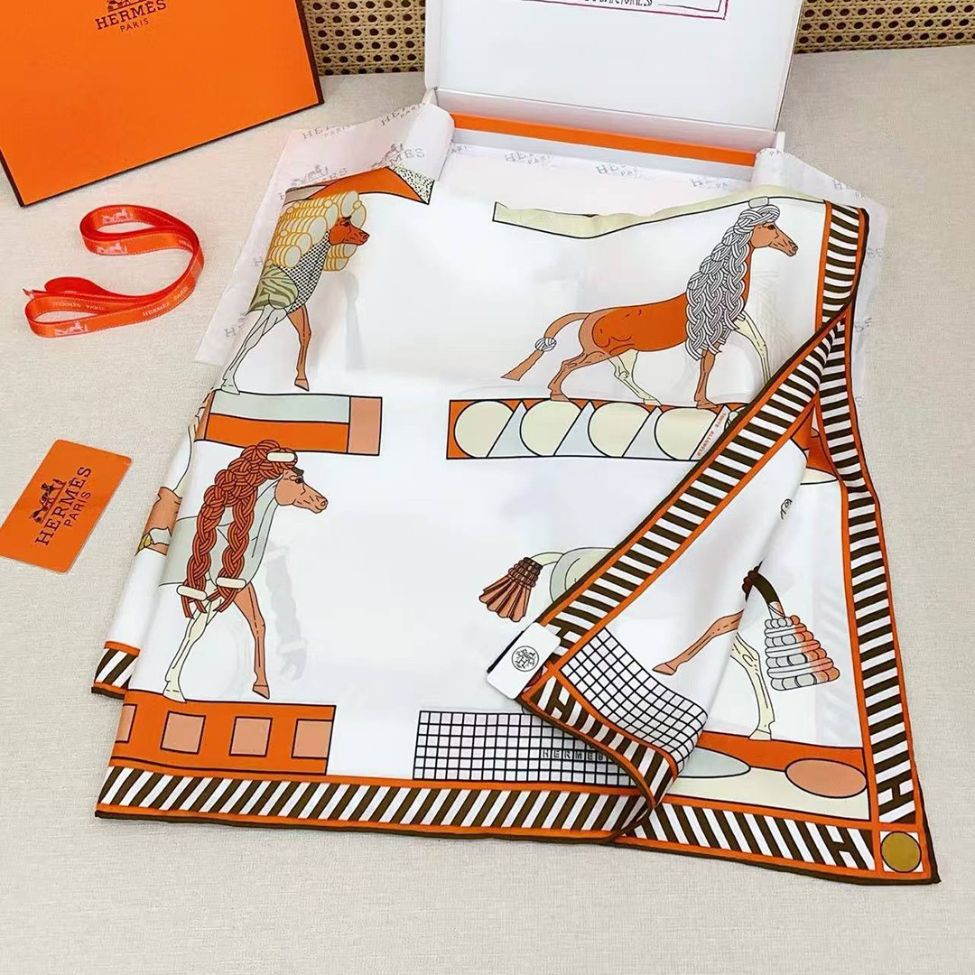 Hermes A Toute Allure Scarf 90 100% H004237S 06 - Image 20
