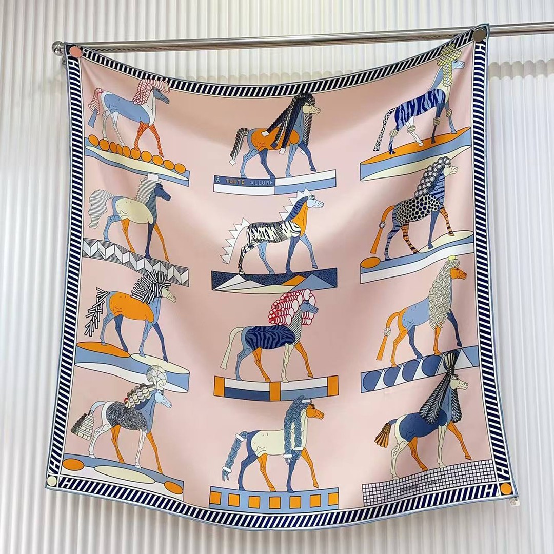 Hermes A Toute Allure Scarf 90 100% H004237S 06 - Image 16