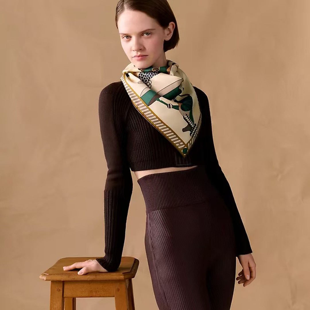 Hermes A Toute Allure Scarf 90 100% H004237S 06 - Image 15