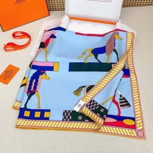 Hermes A Toute Allure Scarf 90 100% H004237S 06 - Image 11