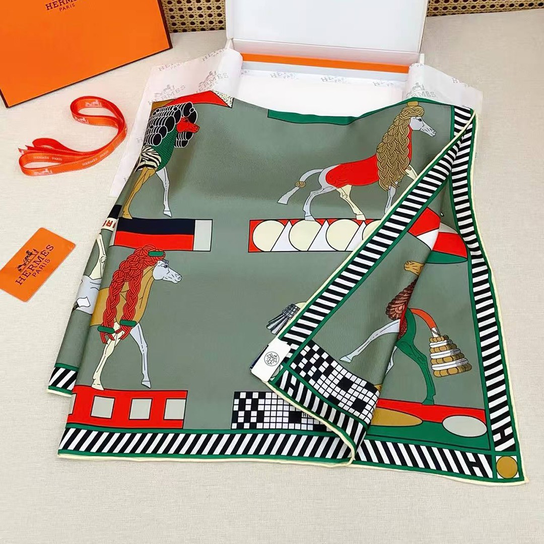Hermes A Toute Allure Scarf 90 100% H004237S 06 - Image 8