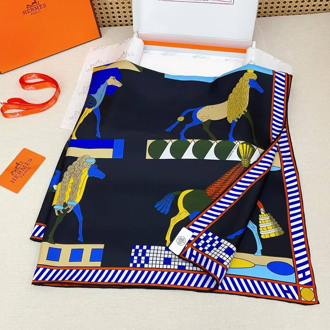 Hermes A Toute Allure Scarf 90 100% H004237S 06 - Image 5