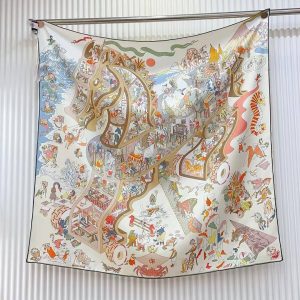 Alternative view of Hermes Academia Hippica Scarf 90 100% Silk H004281S 03