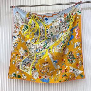 Hermes Academia Hippica Scarf 90 100% Silk H004281S 03 - Image 14