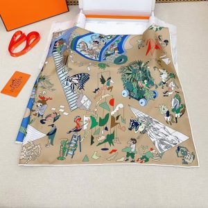 Hermes Academia Hippica Scarf 90 100% Silk H004281S 03 - Image 11