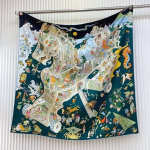 Hermes Academia Hippica Scarf 90 100% Silk H004281S 03 - Image 10