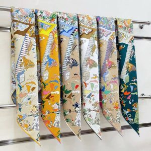 Hermes Academia Hippica Scarf 90 100% Silk H004281S 03 - Image 4