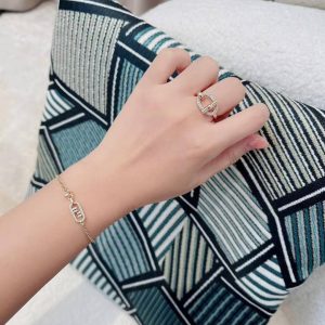Hermes Adage Ring Rose Gold Noir H222614B 00056 - Image 8