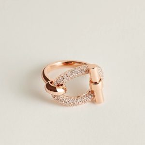 Adage Ring Rose Gold Noir H222614B 00056