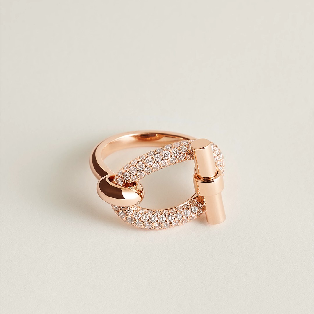 Adage Ring Rose Gold Noir H222614B 00056