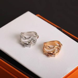 Alternative view of Hermes Alchimie Hermes Ring Rose Gold H110012B 00050