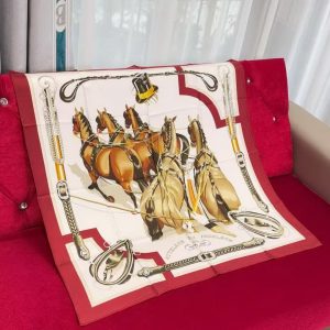 Alternative view of Hermes Attelage en Arbalete Forever Scarf 90 100% Silk H001554S 04
