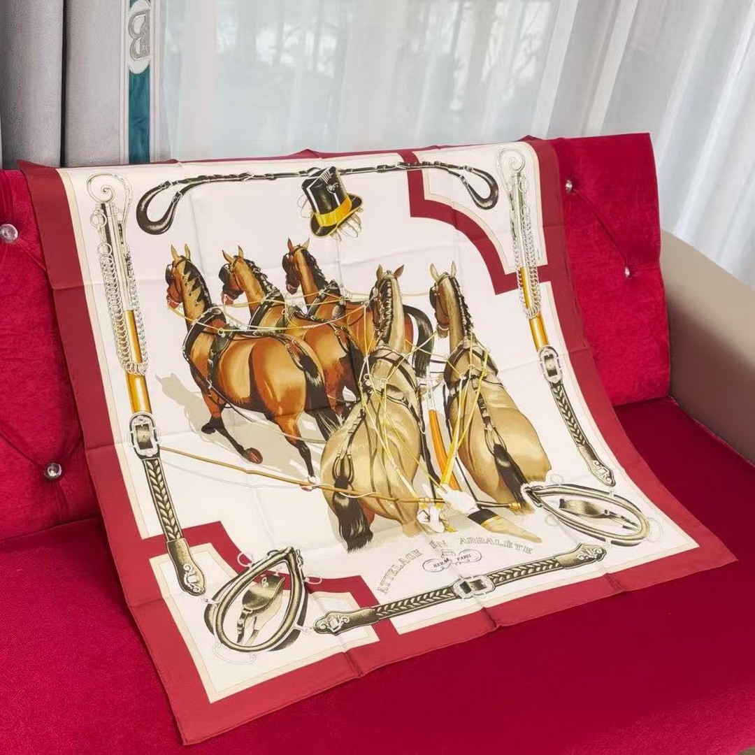 Hermes Attelage en Arbalete Forever Scarf 90 100% Silk H001554S 04 - Image 2