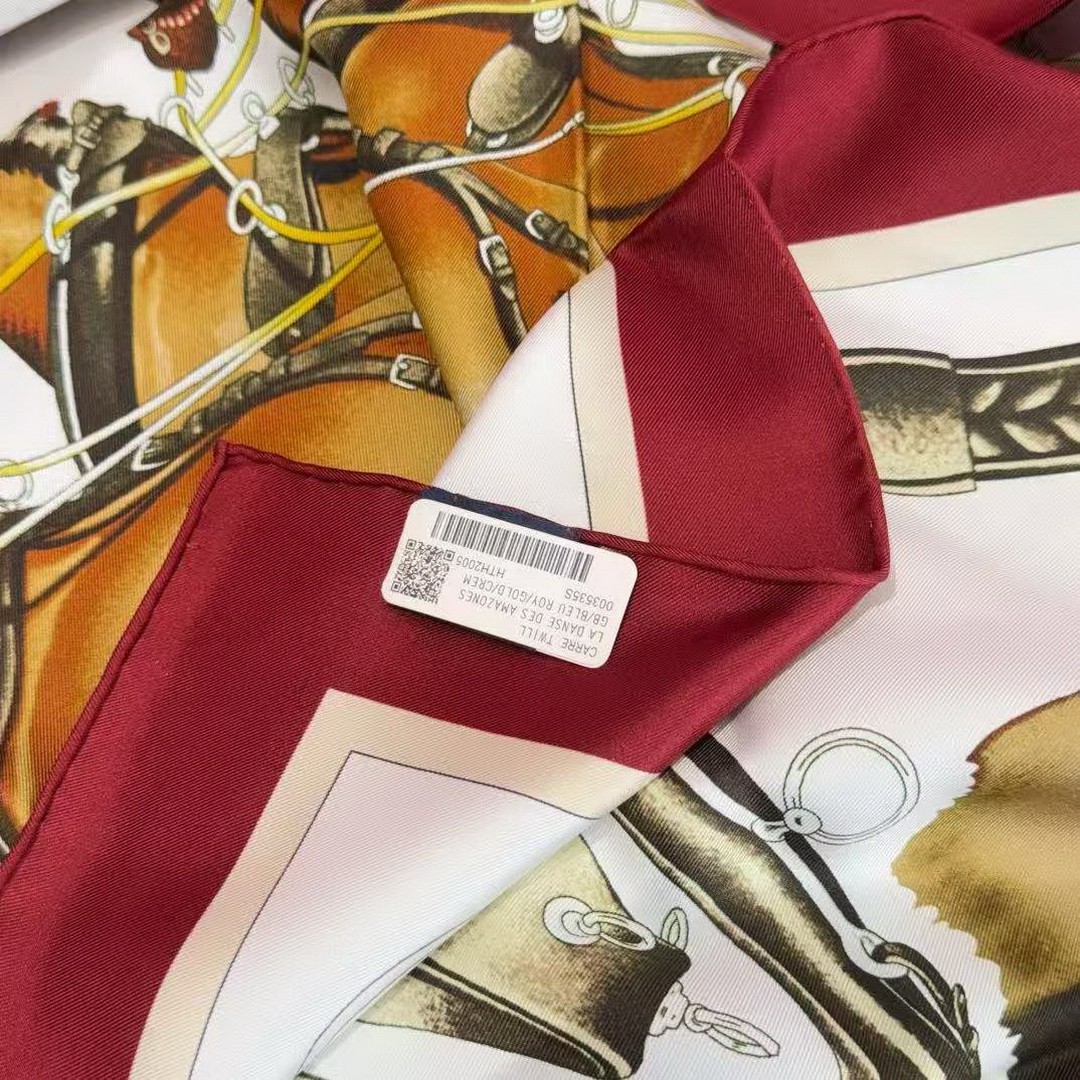 Hermes Attelage en Arbalete Forever Scarf 90 100% Silk H001554S 04 - Image 7