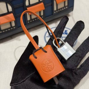 Hermes Birkin Faubourg 20 Bag Handmade In Madame and Alligator Leather Silver Hardware 78 Bleu Marine S4 Deep Blue 76 Blue Indigo - Image 4