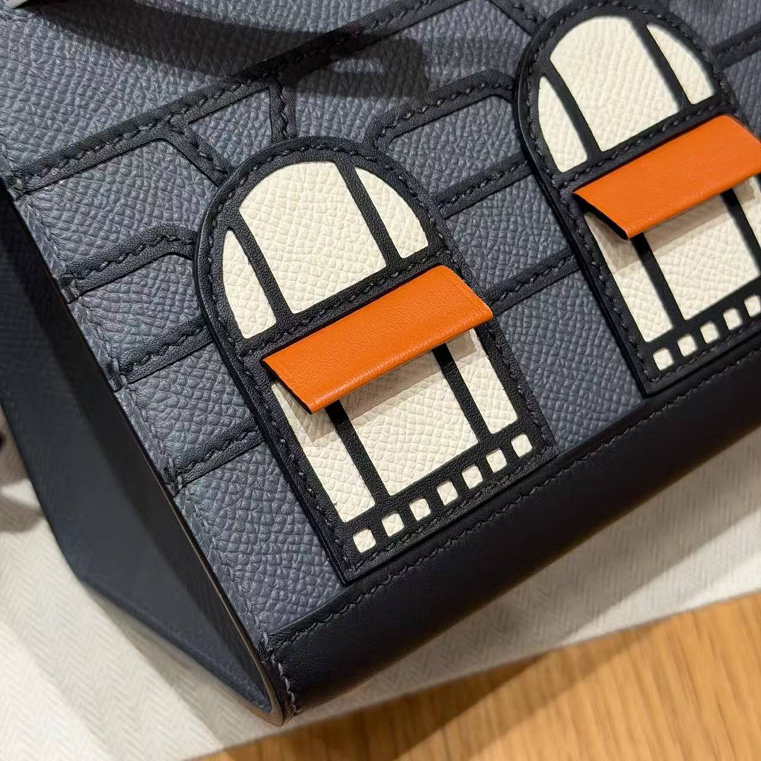 Hermes Birkin Faubourg 20 Bag Handmade In Madame and Alligator Leather Gold Hardware 0L Girs Meyer 0V Gris Ciment H0 Gris Misty - Image 11
