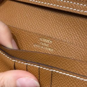 Hermes Bearn Compact Wallet Handmade In Epsom Calfskin Leather Gold Hardware 37 Gold H039790CC37 - Image 10