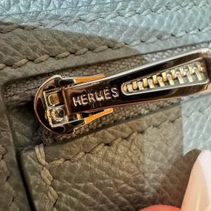 Hermes Bearn Compact Wallet Handmade In Epsom Calfskin Leather Silver Hardware 0L Girs Meyer - Image 3