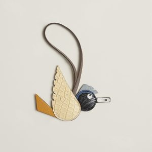 Birdy Charm Vanille - Jaune Ambre - Noir - Bleu Saphir - Bleu Glacier - Etoupe H083886CKAG