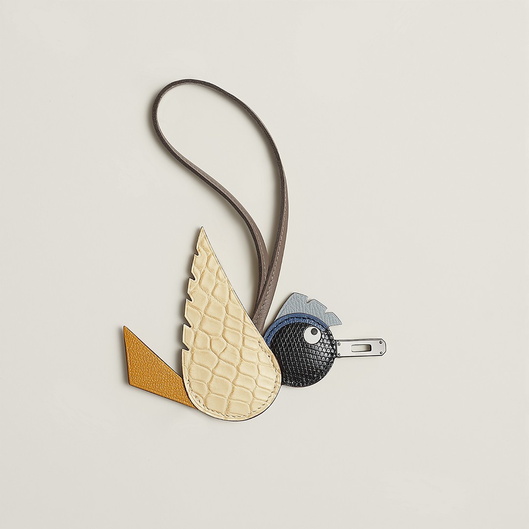 Birdy Charm Vanille - Jaune Ambre - Noir - Bleu Saphir - Bleu Glacier - Etoupe H083886CKAG
