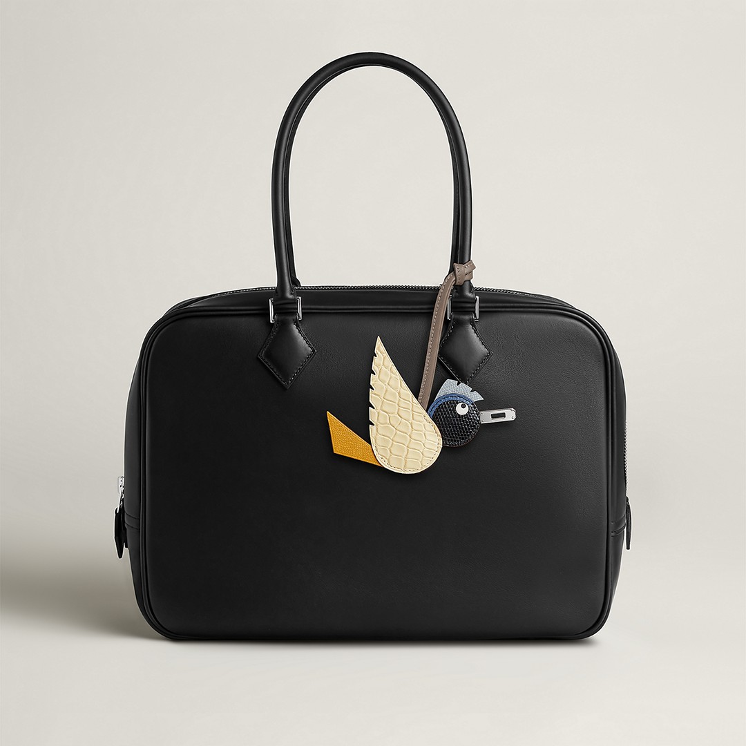 Hermes Birdy Charm Vanille - Jaune Ambre - Noir - Bleu Saphir - Bleu Glacier - Etoupe H083886CKAG - Image 9