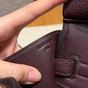 Hermes Birkin 30 Bag Handmade In Togo Calfskin Leather Gold Hardware 0G Rouge Sellier - Image 15