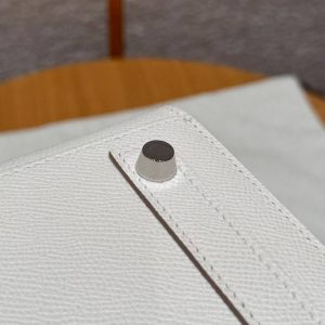 Hermes Birkin 30 Bag Handmade In Epsom Calfskin Leather Silver Hardware 10 Craie - Image 11