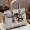 Hermes Birkin 30 Bag Handmade In Epsom Calfskin Leather Silver Hardware 10 Craie