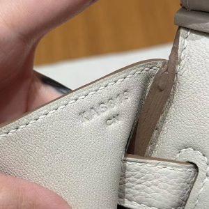Hermes Birkin 30 Bag Handmade In Togo Calfskin Leather Silver Hardware 10 Craie - Image 15