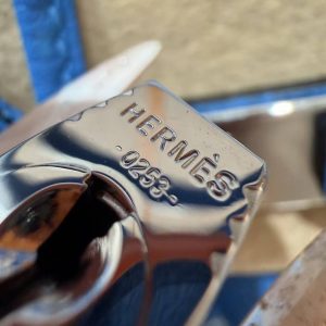 Hermes Birkin 30 Bag Handmade In Togo Calfskin Leather Silver Hardware 17 Blue Zalige - Image 6