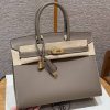 Hermes Birkin 30 Bag Handmade In Epsom Calfskin Leather Gold Hardware 18 Etoupe