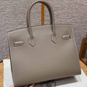 Alternative view of Hermes Birkin 30 Bag Handmade In Epsom Calfskin Leather Gold Hardware 18 Etoupe
