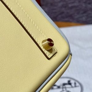 Hermes Birkin 30 Bag Handmade In Swift Calfskin Leather Gold Hardware 1Z Jaune Poussin 80 Girs Perle - Image 13