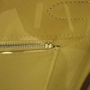 Hermes Birkin 30 Bag Handmade In Epsom Calfskin Leather Silver Hardware 1Z Jaune Poussin - Image 10