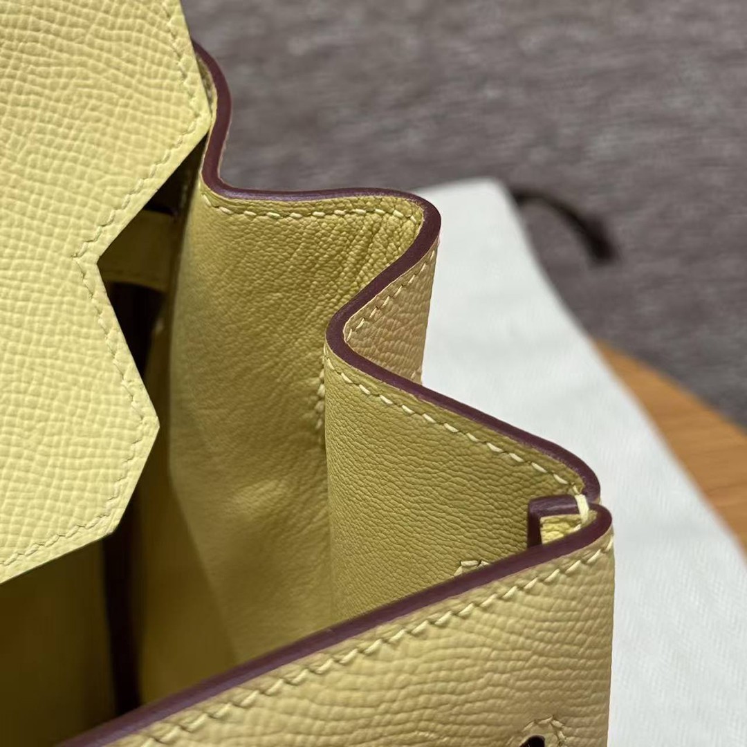 Hermes Birkin 30 Bag Handmade In Epsom Calfskin Leather Silver Hardware 1Z Jaune Poussin - Image 7