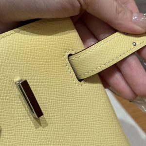 Hermes Birkin 30 Bag Handmade In Epsom Calfskin Leather Silver Hardware 1Z Jaune Poussin - Image 6