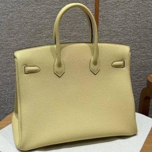 Alternative view of Hermes Birkin 30 Bag Handmade In Togo Calfskin Leather Gold Hardware 1Z Jaune Poussin