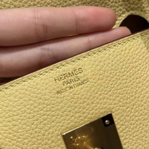 Hermes Birkin 30 Bag Handmade In Togo Calfskin Leather Gold Hardware 1Z Jaune Poussin - Image 23