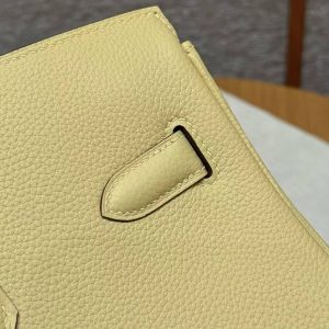 Hermes Birkin 30 Bag Handmade In Togo Calfskin Leather Gold Hardware 1Z Jaune Poussin - Image 19