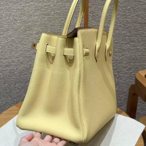 Hermes Birkin 30 Bag Handmade In Togo Calfskin Leather Gold Hardware 1Z Jaune Poussin - Image 10
