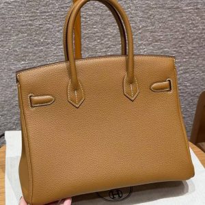 Alternative view of Hermes Birkin 30 Bag Handmade In Togo Calfskin Leather Silver Hardware 21 Natural Sable