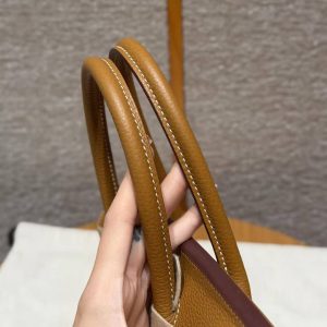 Hermes Birkin 30 Bag Handmade In Togo Calfskin Leather Silver Hardware 21 Natural Sable - Image 8