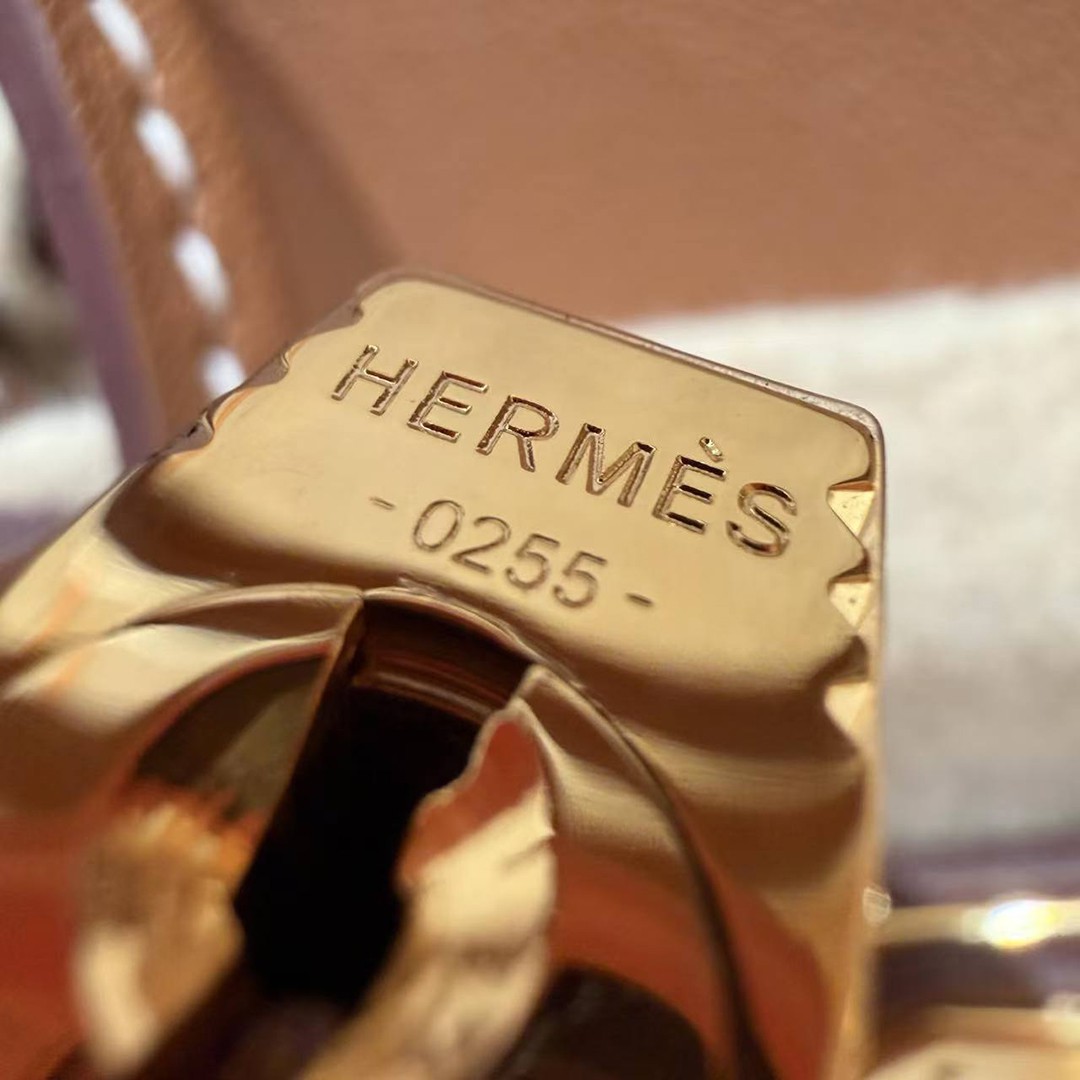 Hermes Birkin 30 Bag Handmade In Swift Calfskin Leather And Canvas Gold Hardware 37 Gold - Image 13