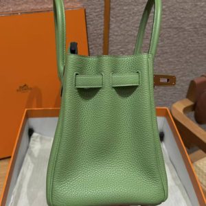 Hermes Birkin 30 Bag Handmade In Togo Calfskin Leather Gold Hardware 3i Vert Criquent - Image 9