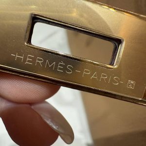 Hermes Birkin 30 Bag Handmade In Togo Calfskin Leather Gold Hardware 4B Biscuit - Image 16
