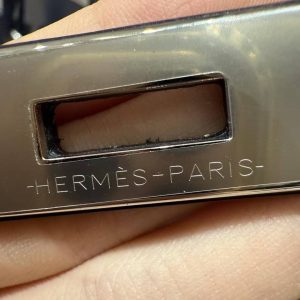 Hermes Birkin 30 Bag Handmade In Box Calfskin Leather Silver Hardware 73 Blue Saphir - Image 13