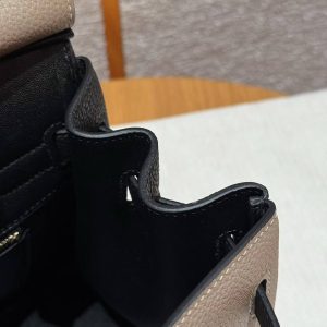 Hermes Birkin 30 Bag Handmade In Togo Calfskin Leather Gold Hardware 81 Gris Tourterelle 89 Noir - Image 9