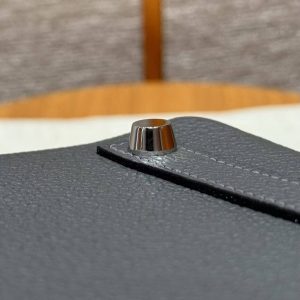 Hermes Birkin 30 Bag Handmade In Togo Calfskin Leather Silver Hardware 88 Graphite - Image 3