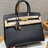 Hermes Birkin 30 Bag Handmade In Epsom Calfskin Leather Gold Hardware 89 Nior