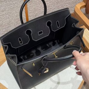 Hermes Birkin 30 Bag Handmade In Epsom Calfskin Leather Gold Hardware 89 Nior - Image 8